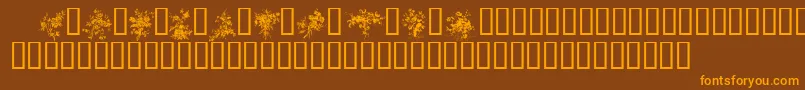 FLORALS1 Font – Orange Fonts on Brown Background