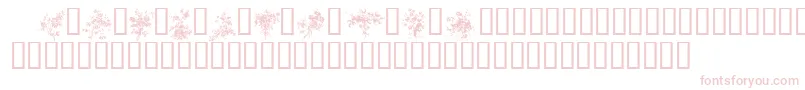 Fonte FLORALS1 – fontes cor-de-rosa
