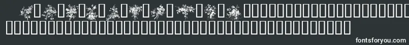 FLORALS1-fontti – valkoiset fontit mustalla taustalla