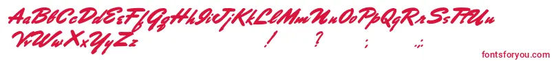 Porongo Font – Red Fonts on White Background