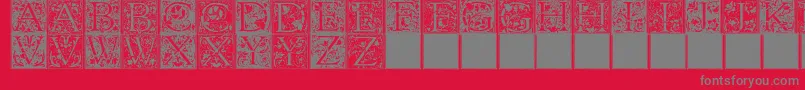FLORANA Font – Gray Fonts on Red Background
