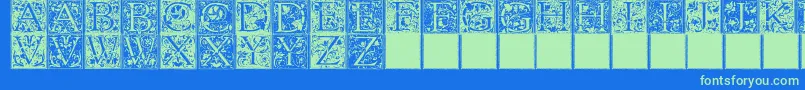 More about FLORANA Font FLORANA Font – Green Fonts on Blue Background