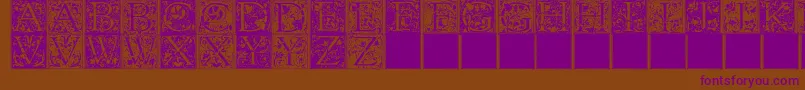 FLORANA Font – Purple Fonts on Brown Background