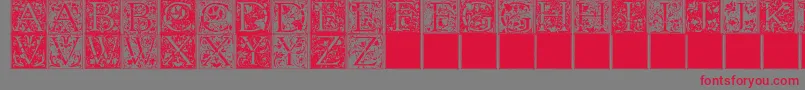 FLORANA Font – Red Fonts on Gray Background