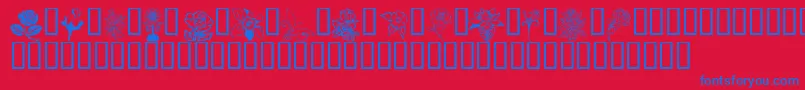 FLORD    Font – Blue Fonts on Red Background