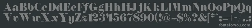 florence Font – Gray Fonts on Black Background