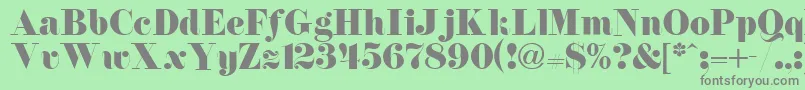 florence Font – Gray Fonts on Green Background