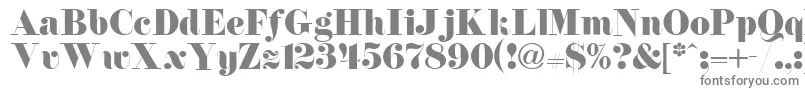フォントflorence – 白い背景に灰色の文字