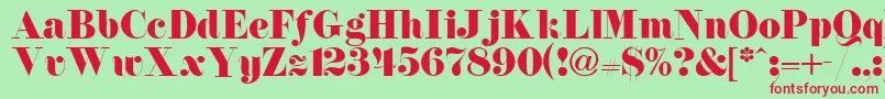 florence Font – Red Fonts on Green Background