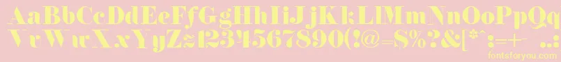 florence Font – Yellow Fonts on Pink Background