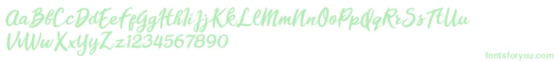 Florencia Blonde-Schriftart – Grüne Schriften auf weißem Hintergrund