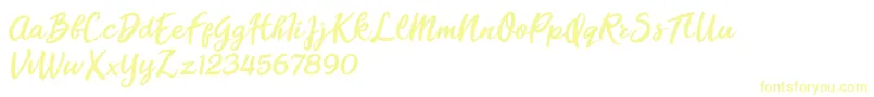 Florencia Blonde Font – Yellow Fonts on White Background