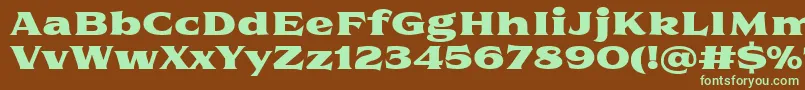 Florent PosterTwo Font – Green Fonts on Brown Background