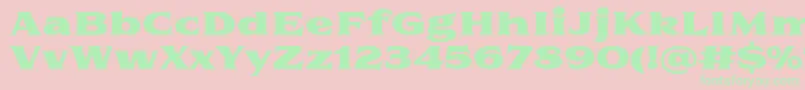 Florent PosterTwo Font – Green Fonts on Pink Background