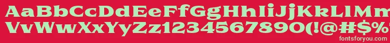 Florent PosterTwo Font – Green Fonts on Red Background