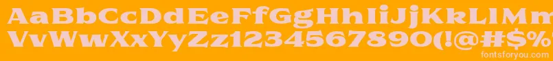 Florent PosterTwo Font – Pink Fonts on Orange Background