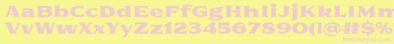 Florent PosterTwo Font – Pink Fonts on Yellow Background