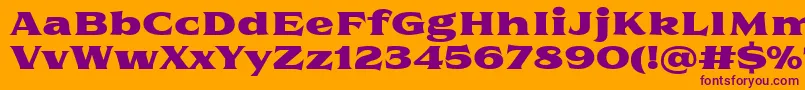 Florent PosterTwo Font – Purple Fonts on Orange Background