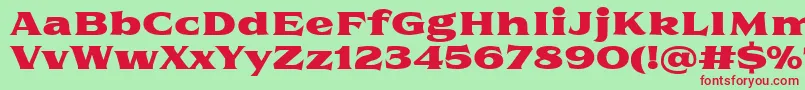 Florent PosterTwo Font – Red Fonts on Green Background