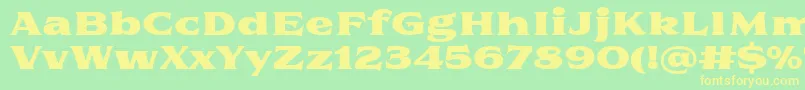 Florent PosterTwo Font – Yellow Fonts on Green Background