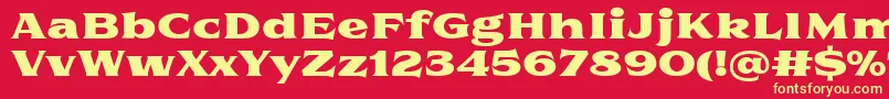 Florent PosterTwo Font – Yellow Fonts on Red Background