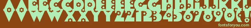 FLORES   Font – Green Fonts on Brown Background