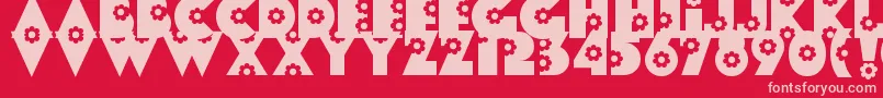 FLORES   Font – Pink Fonts on Red Background