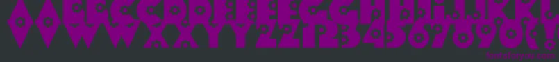 FLORES  -fontti – violetit fontit mustalla taustalla