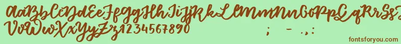 FloretSample Font – Brown Fonts on Green Background