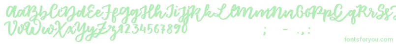 FloretSample Font – Green Fonts on White Background