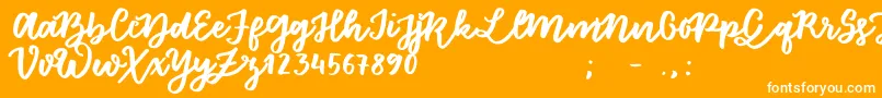 FloretSample Font – White Fonts on Orange Background