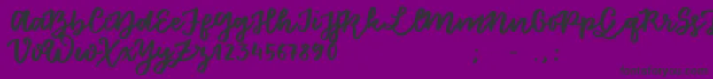 FloretSample Font – Black Fonts on Purple Background