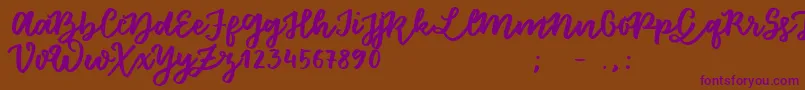 More about FloretSample Font FloretSample Font – Purple Fonts on Brown Background