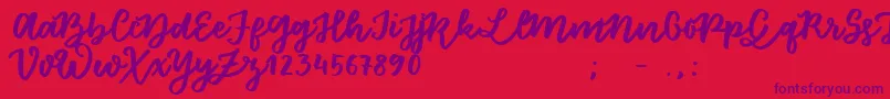 FloretSample Font – Purple Fonts on Red Background