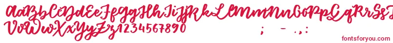 FloretSample Font – Red Fonts on White Background