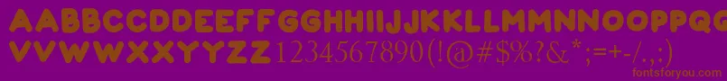 FLORIAN Font – Brown Fonts on Purple Background