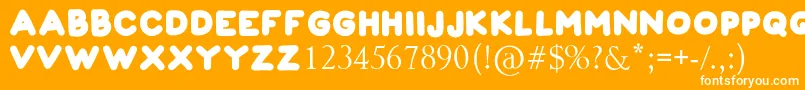 FLORIAN Font – White Fonts on Orange Background