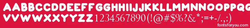 FLORIAN Font – White Fonts on Red Background