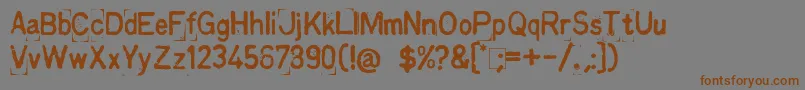 KingthingsPrintingkit Font – Brown Fonts on Gray Background