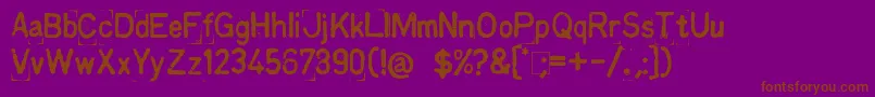 KingthingsPrintingkit Font – Brown Fonts on Purple Background