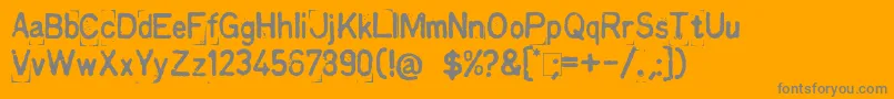 KingthingsPrintingkit Font – Gray Fonts on Orange Background