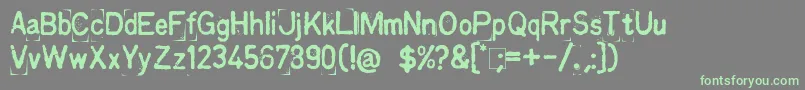 KingthingsPrintingkit Font – Green Fonts on Gray Background