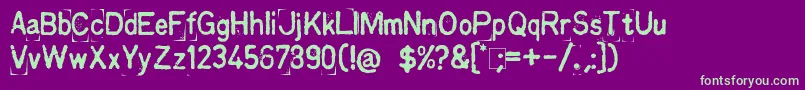 KingthingsPrintingkit Font – Green Fonts on Purple Background