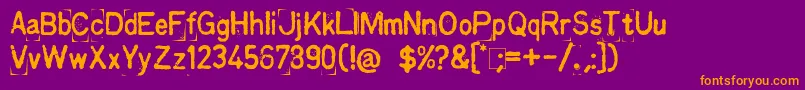 KingthingsPrintingkit Font – Orange Fonts on Purple Background