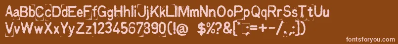 KingthingsPrintingkit Font – Pink Fonts on Brown Background