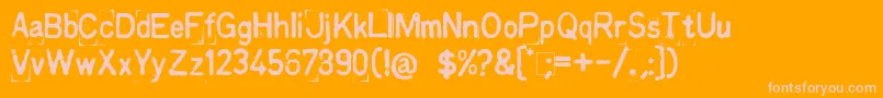 KingthingsPrintingkit Font – Pink Fonts on Orange Background