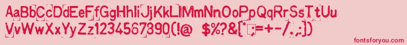 KingthingsPrintingkit Font – Red Fonts on Pink Background