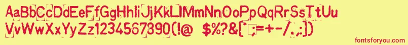 KingthingsPrintingkit Font – Red Fonts on Yellow Background