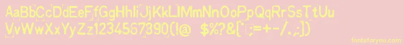 KingthingsPrintingkit Font – Yellow Fonts on Pink Background