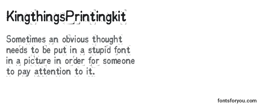 KingthingsPrintingkit Font